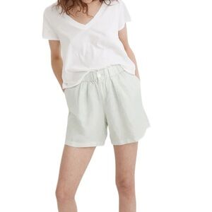 Madewell Linen-Blend Pull-On Pleated Shorts: Earth-Dyed Edition NWT